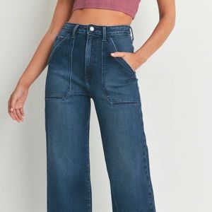 CLEAR OUT! Wide Leg Jeans - Size 25 - Just Black Denim